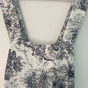 Long black and white sundress